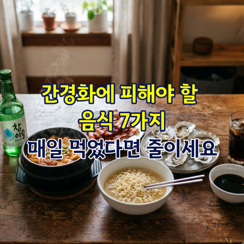 간경화에 피해야 할 음식 7가지, 매일 먹었다면 줄이세요
