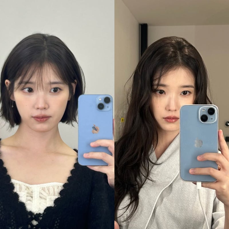 I thought IU looked best with long hair, but her bob changed my mind