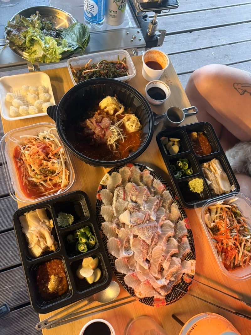 강릉 경포대 맛집 삼삼이네 횟집 가성비 참돔유비끼회 2인 세트 포장