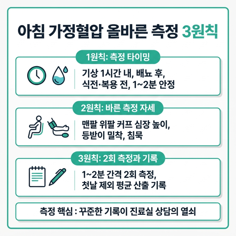 건강검진 혈압 130/80 이상 주의 단계 ㅡ 수축기·이완기 혈압 기준과 아침 가정혈압 올바른 측....
