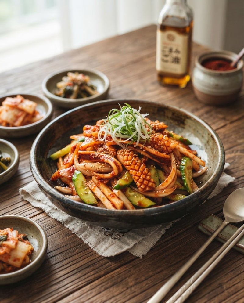 입맛 확 살리는 도라지 오징어초무침 레시피! 아린 맛 싹 빼는 비법과 궁합 좋은 재료까지
