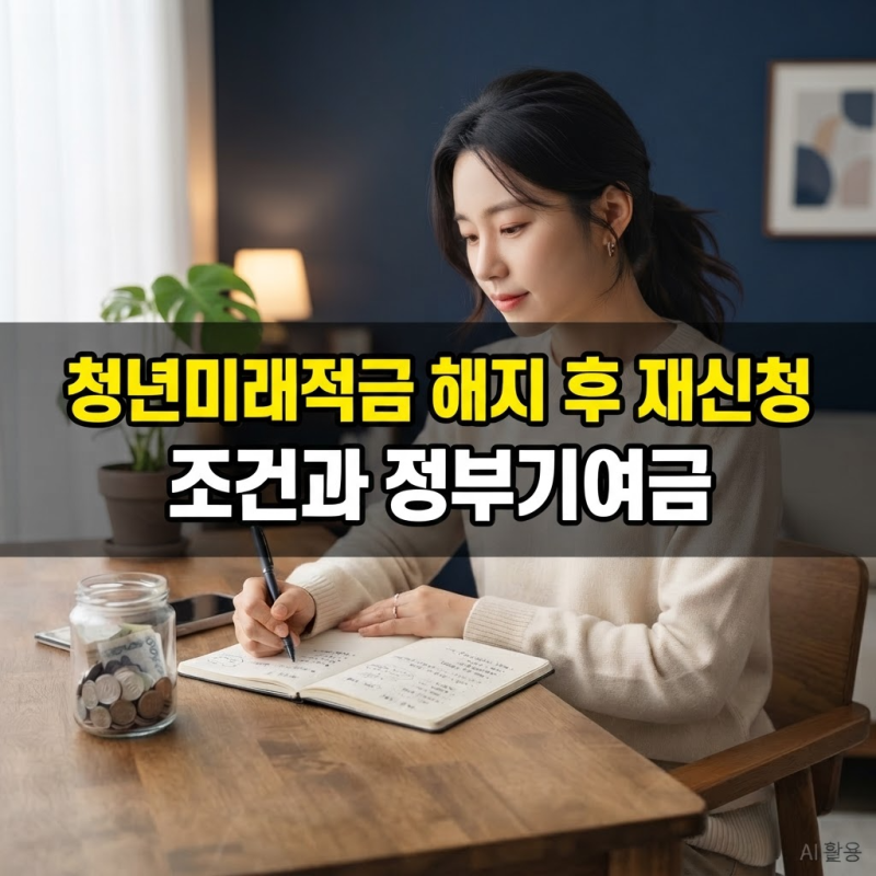 청년미래적금 해지 후 재신청 조건과 정부기여금