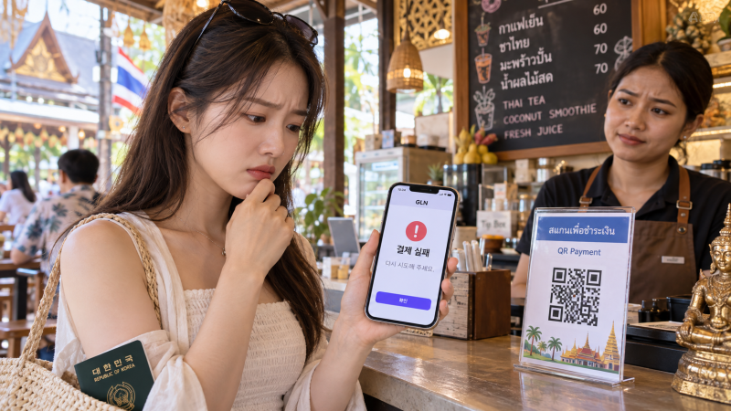 태국 GLN 결제 실패할 때 확인할 설정, QR 안 찍힐 때 해결방법
