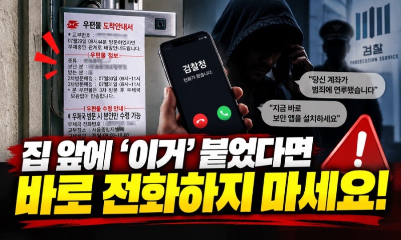 집 앞에 ‘우편물 안내문’ 붙어 있다면 바로 전화하지 마세요…요즘 다시 번지는 ‘레터피....