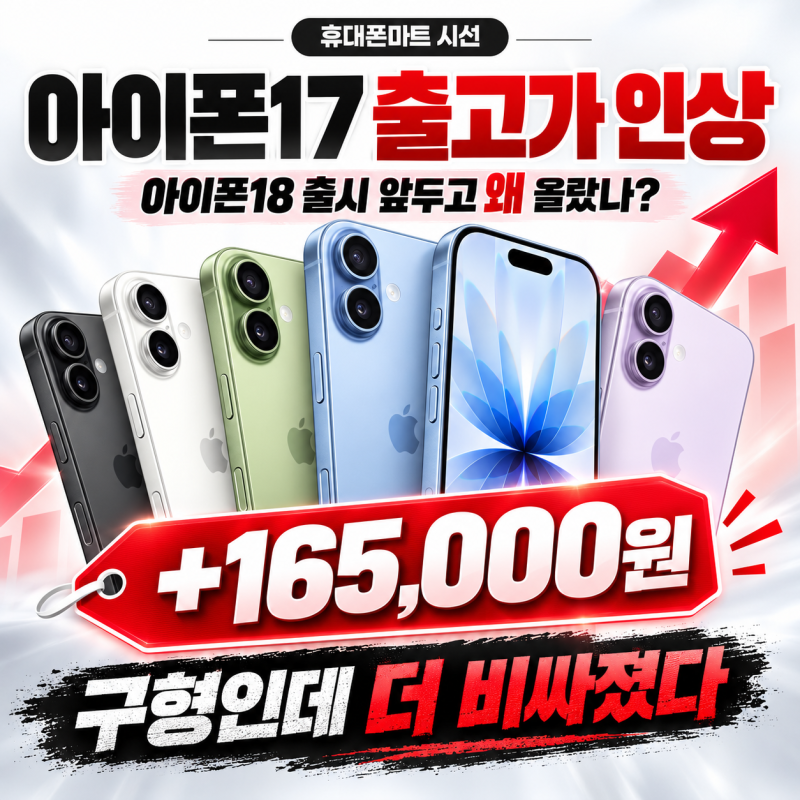 아이폰17 가격 165,000원 인상…28년 통신종사자도 이해 못한 애플의 선택