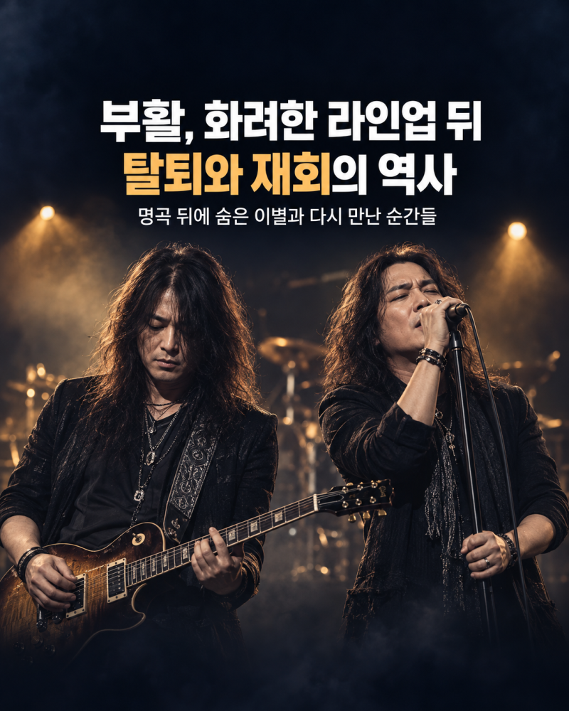 부활 멤버, 알고 보니 화려한 라인업 뒤에 숨겨진 탈퇴와 재회의 역사