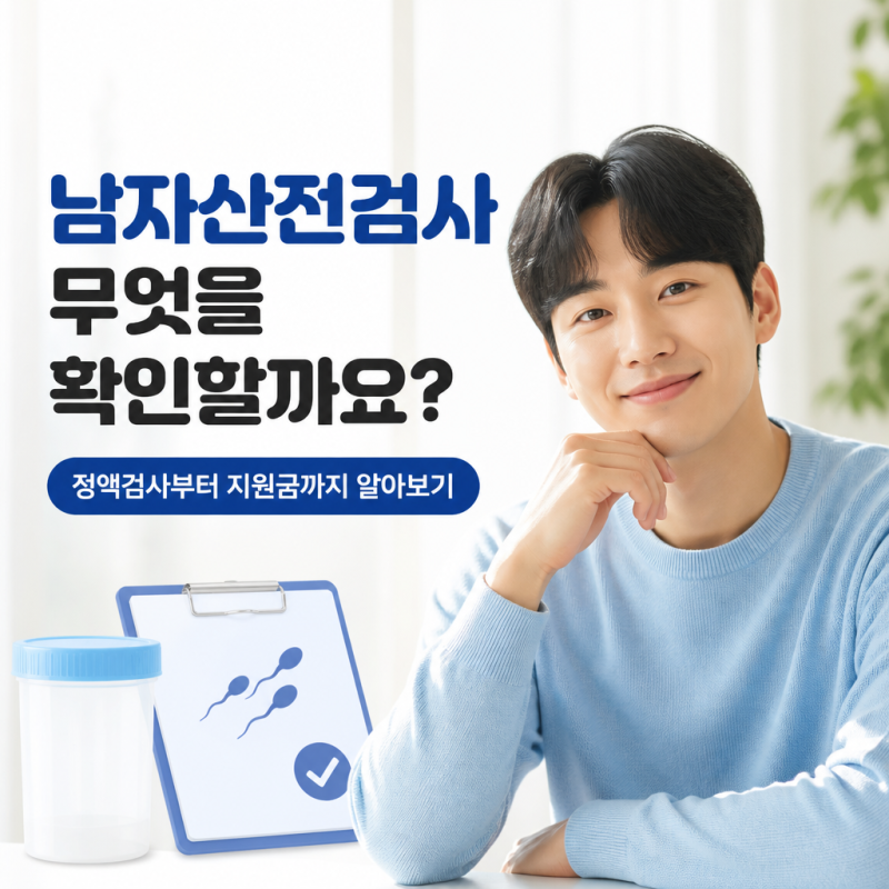 남자산전검사 무엇을 확인할까요 정액검사부터 지원금까지 알아보기