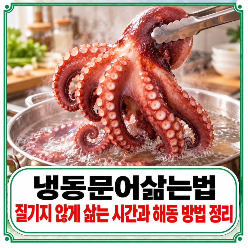 냉동문어삶는법, 질기지 않게 삶는 시간과 해동 방법 정리