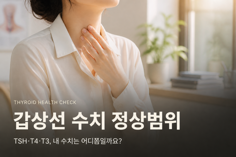갑상선 수치 정상범위, TSH·T4·T3 기준표로 정리했어요