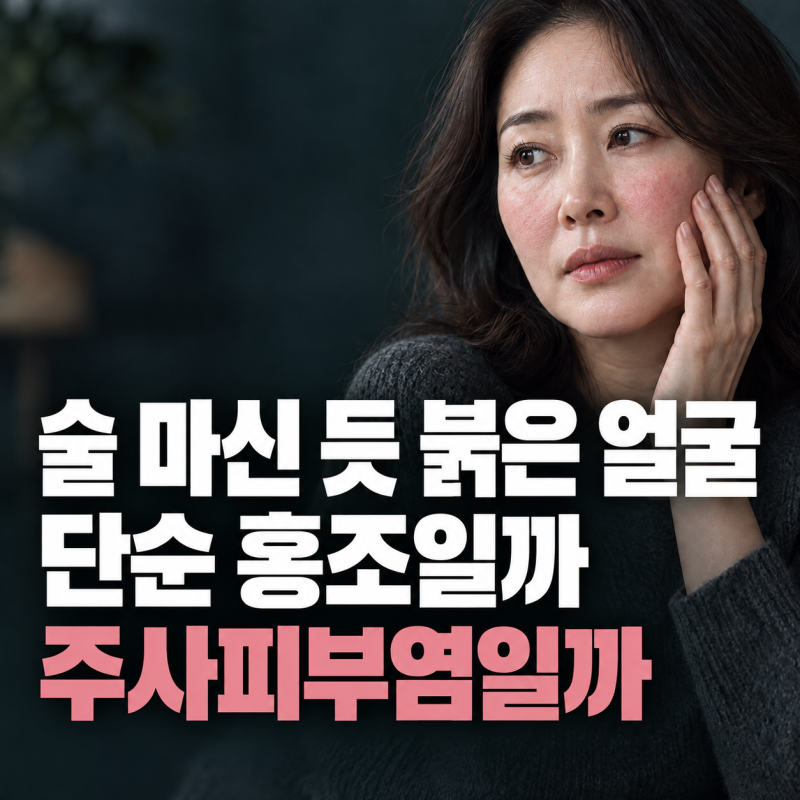 술 마신 것처럼 붉은 얼굴, 단순 홍조일까 주사피부염일까