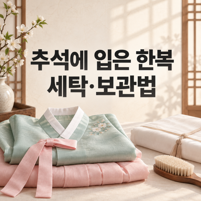 추석 한복 세탁법｜얼룩 제거부터 보관까지 변색 없이 보관하는 방법