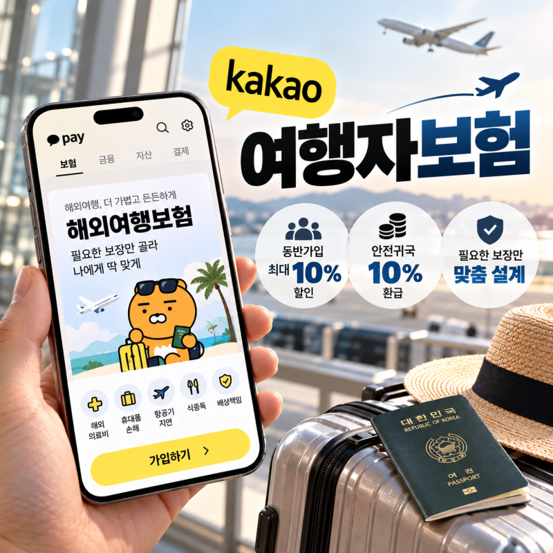 카카오 여행자보험: 모바일 가입방법, 보장내역, 할인, 환급 총정리