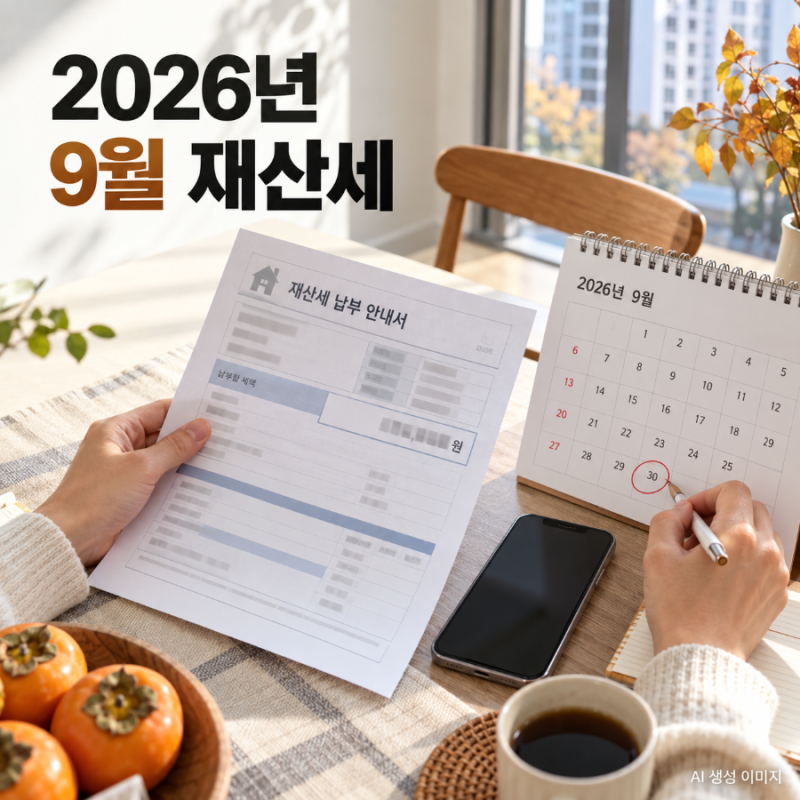 2026년 9월 재산세, 9월 30일까지! 대상·조회·온라인 납부 총정리