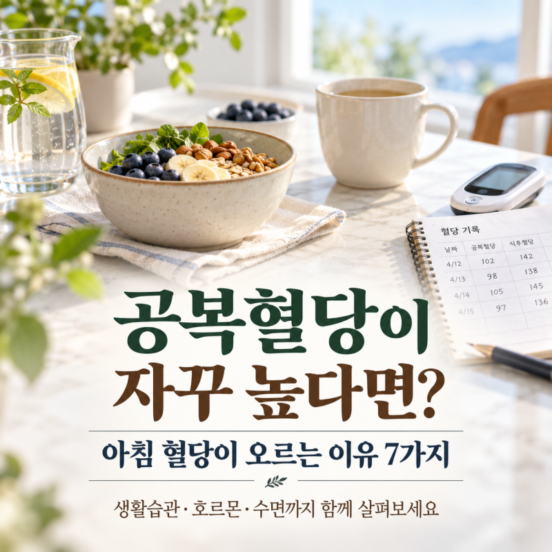 공복혈당이 높다면? 아침 혈당이 오르는 이유 7가지