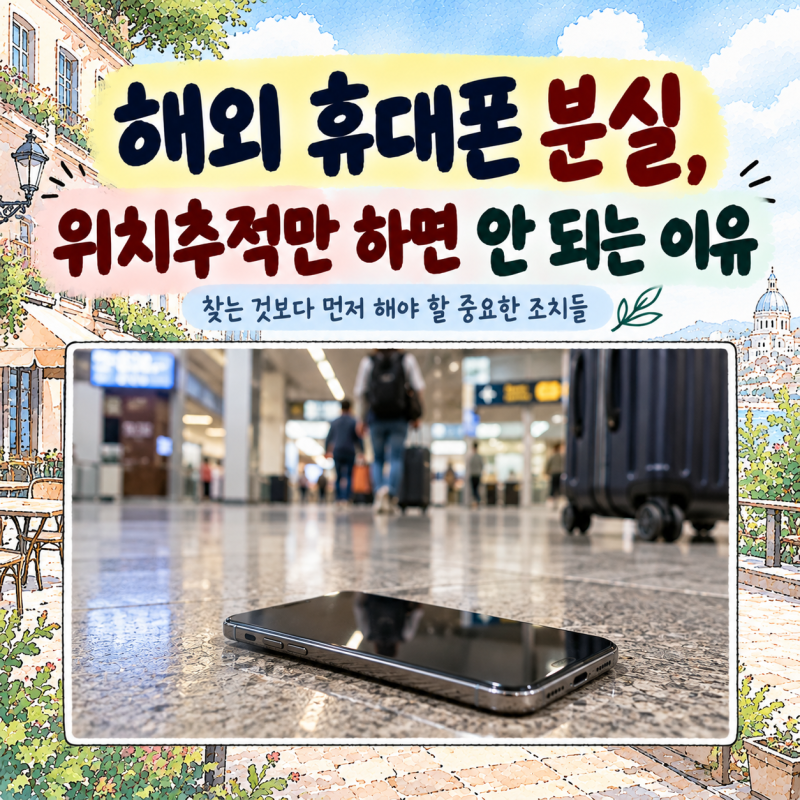해외 휴대폰 분실, 위치추적만 하면 안 되는 이유