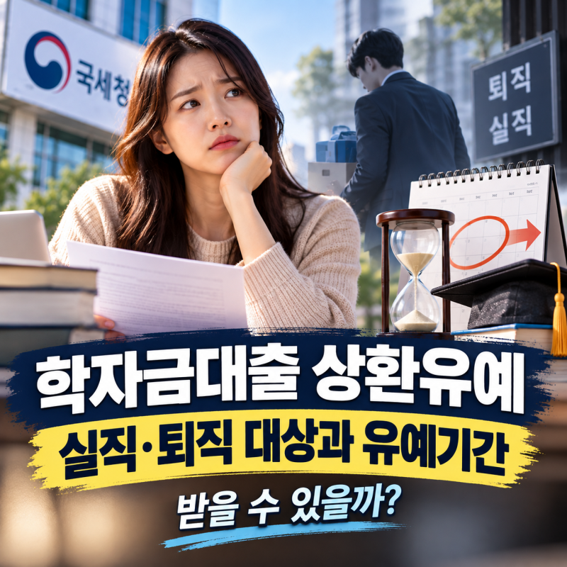 학자금 대출 상환 유예 신청방법, 실직·퇴직 대상과 유예기간