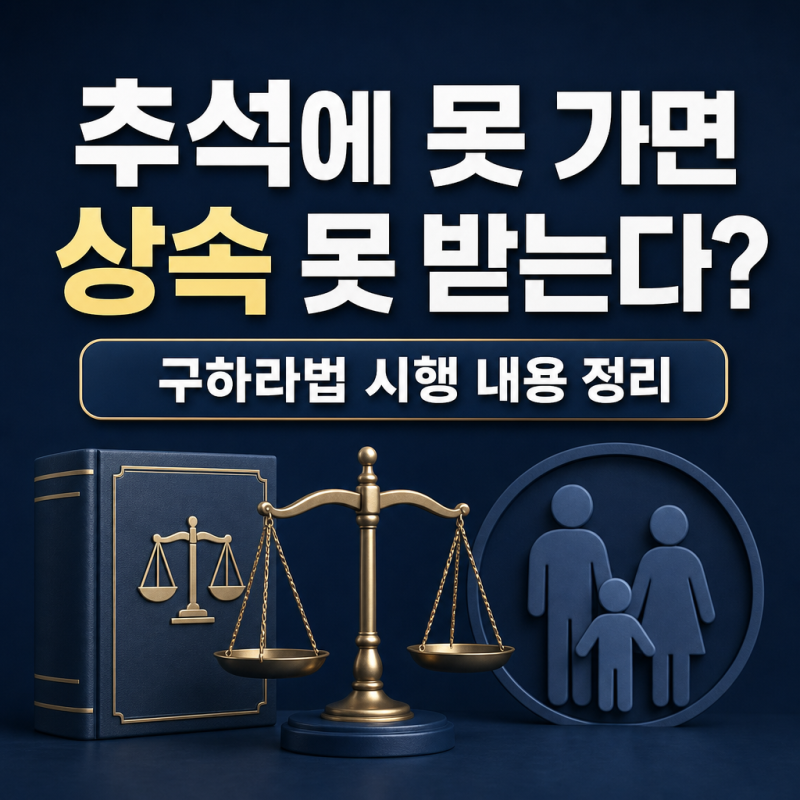 "추석에 못 찾아갔더니 상속 못 받는다?" 구하라법 시행 내용 정리