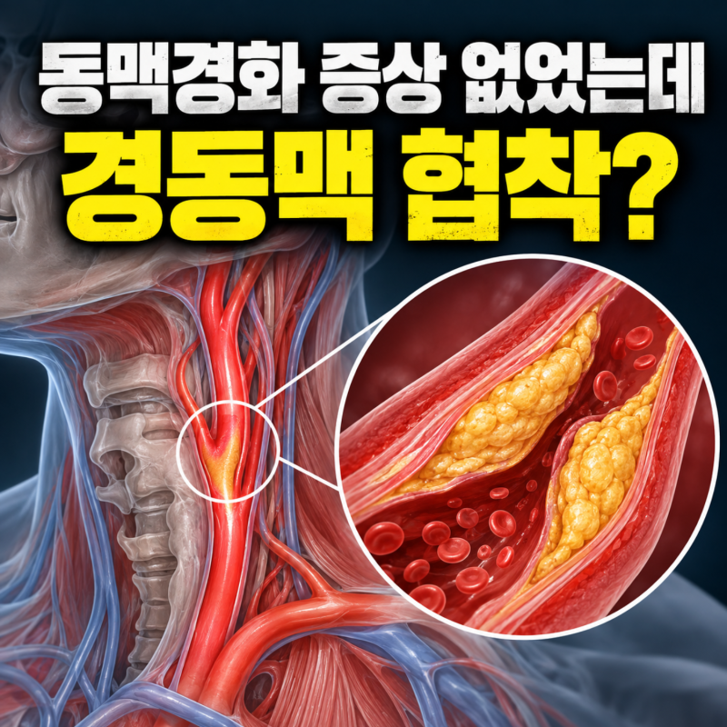 동맥경화 증상 없었는데 경동맥 초음파에서 협착, 전조증상과 진단비 확인
