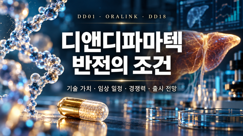 디앤디파마텍 주가 전망｜DD01 기술이전·화이자 경구 비만약·DD18, 성공의 조건은 무엇인가