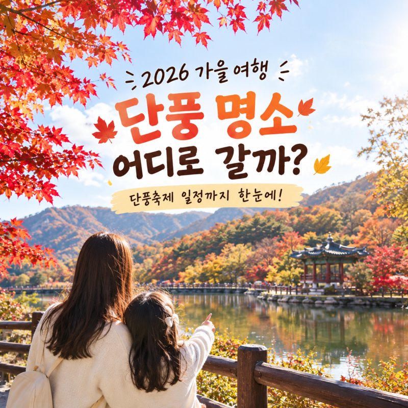 2026 단풍 명소 추천 전국 아이랑 같이 가기좋을 단풍축제 일정