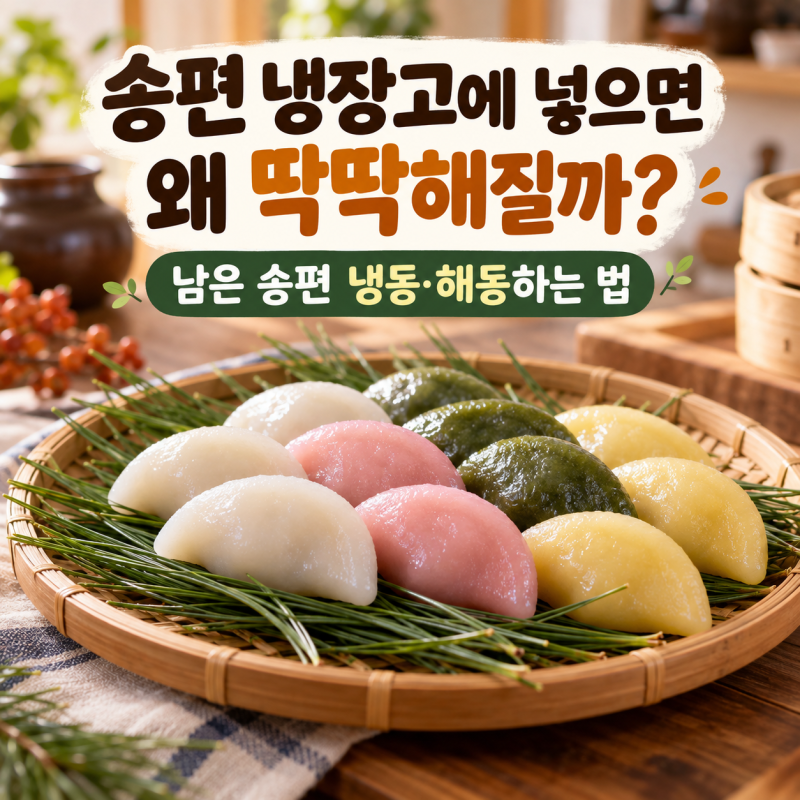 송편 냉장고에 넣으면 왜 딱딱해질까? 남은 송편 냉동·해동하는 법