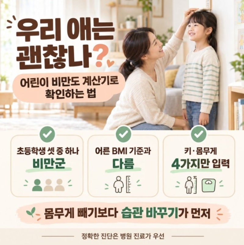 "우리 애들은 괜찮나?" 어린이 비만도 계산기로 확인하는 법