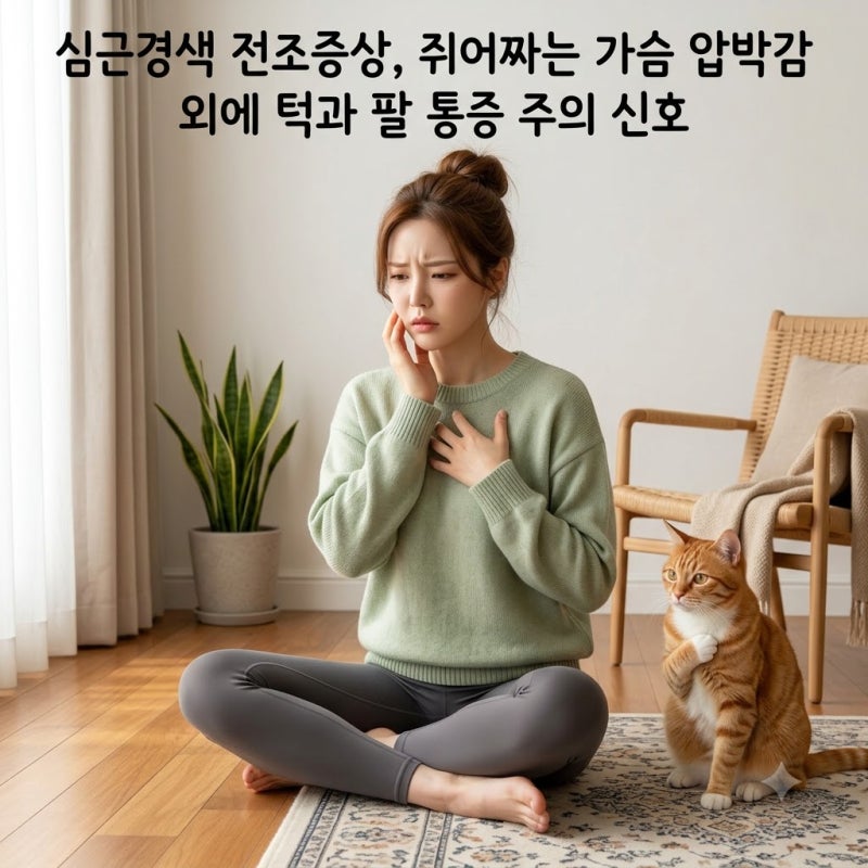 심근경색 전조증상, 쥐어짜는 가슴 압박감 외에 턱과 팔 통증 주의 신호