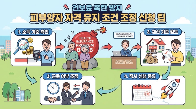 건보료 폭탄 방지 피부양자 자격 유지 조건 조정 신청 팁