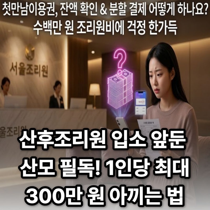 출산 후 정신없는 와중에 첫만남이용권 포인트 남은 금액 조회 깜빡하신 산모 여러분,알뜰한....