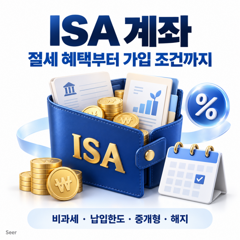 [금융꿀팁] ISA 계좌란? 가입조건·납입한도·비과세 한도·분리과세·중개형 장단점·3년 해지 ....