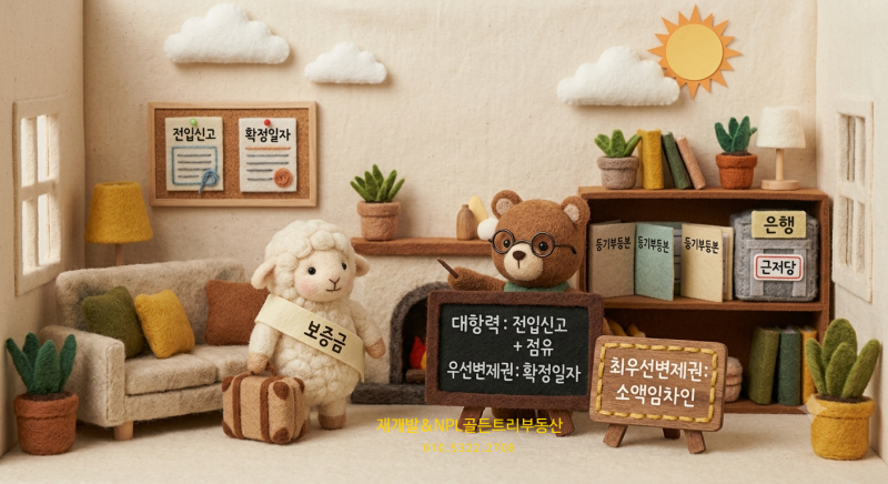 [대항력,우선변제권,최우선변제권]전세,월세 계약시 보증금보호 요건 개념과 적용원리