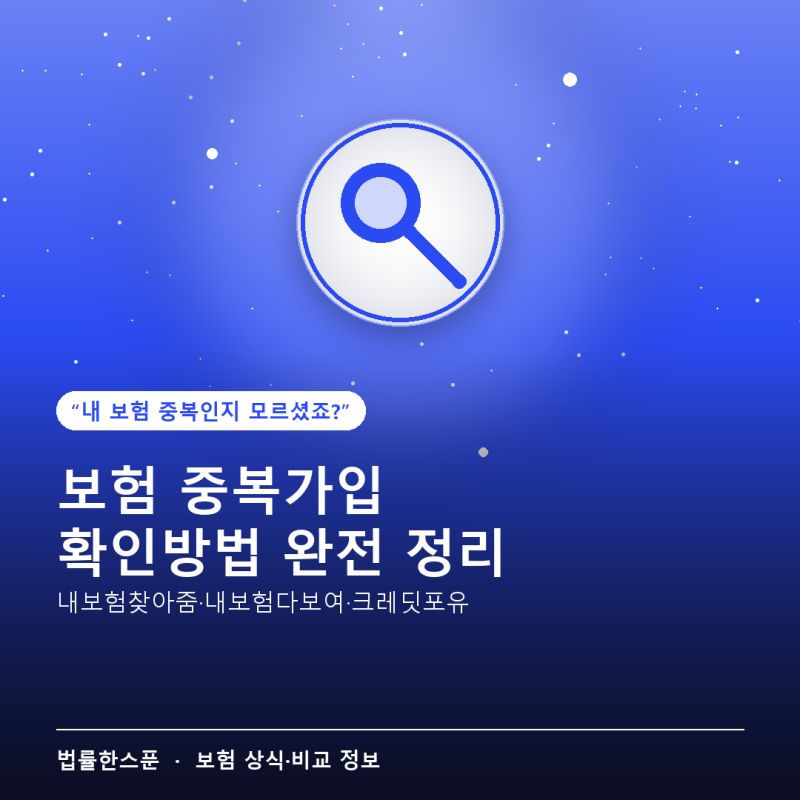 보험 중복가입 확인방법