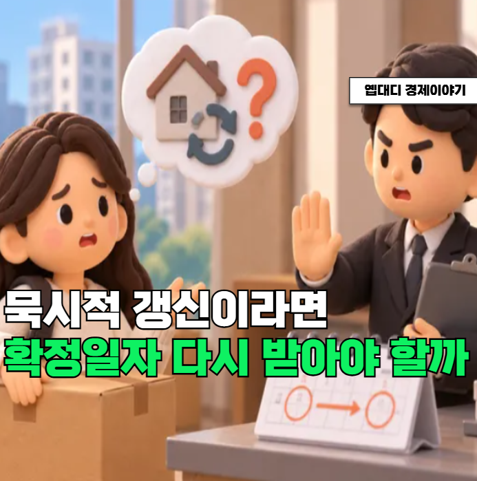 묵시적 갱신 후 확정일자 다시 받아야 할까? 전세계약 갱신 시 주의사항