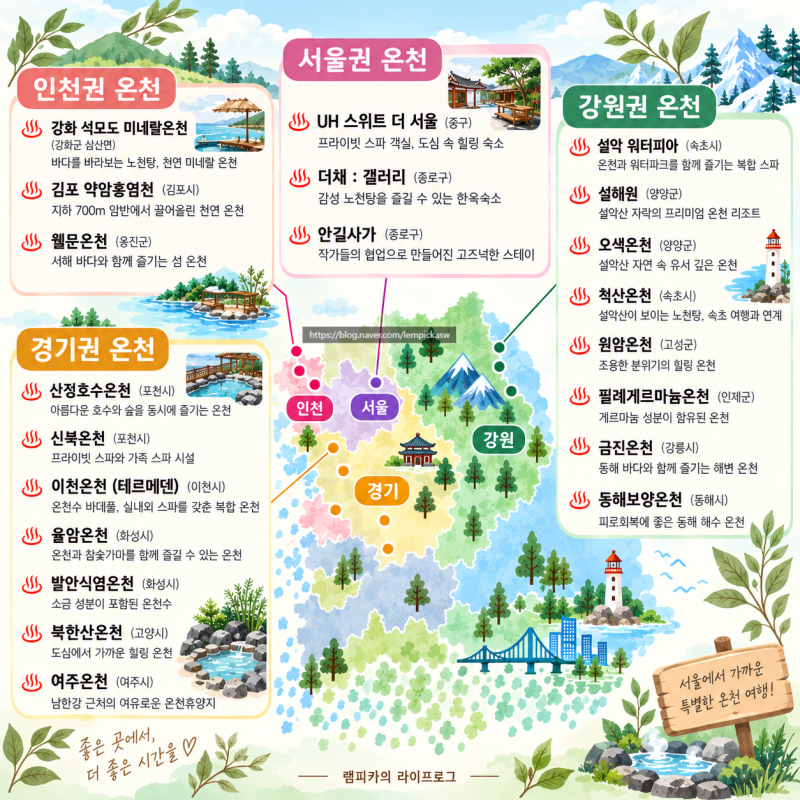 국내 온천 여행 추천 아이와 가기 좋은 가족 부부 온천 비교