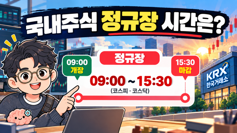 국내주식 거래시간 총정리｜주식 몇 시부터? 정규장·시간외·애프터마켓까지