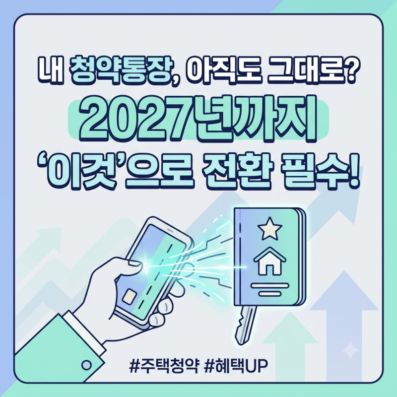 "2027년까지 안 바꾸면 손해일까?" 종전 청약통장 주택청약종합저축 전환 총정리