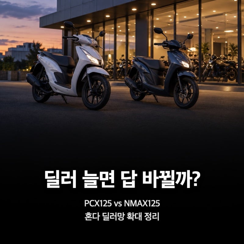 PCX125냐 NMAX125냐, 혼다 딜러 늘면 답 바뀔까