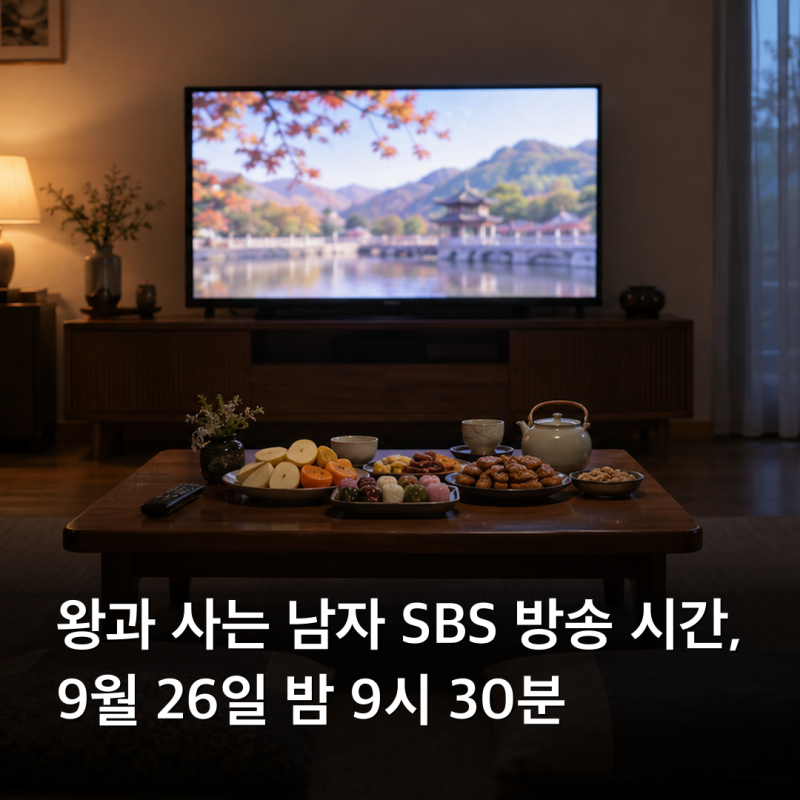 왕과 사는 남자 SBS 방송 시간, 9월 26일 밤 9시 30분