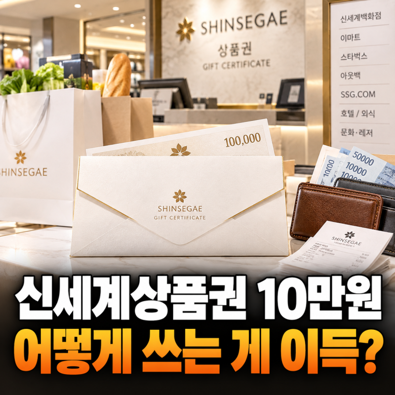 신세계상품권 사용처부터 현금 전환까지, 10만원권 어떻게 쓸까?