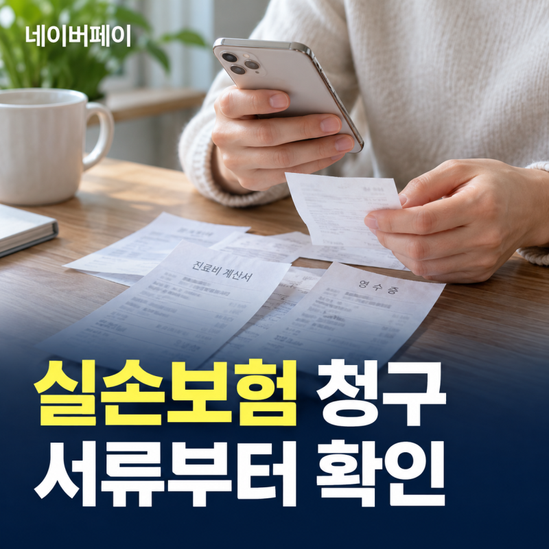 병원비 영수증 이제 서랍에 쌓아두지 마세요, 네이버페이 실손보험금 간편 청구 완벽 가이드