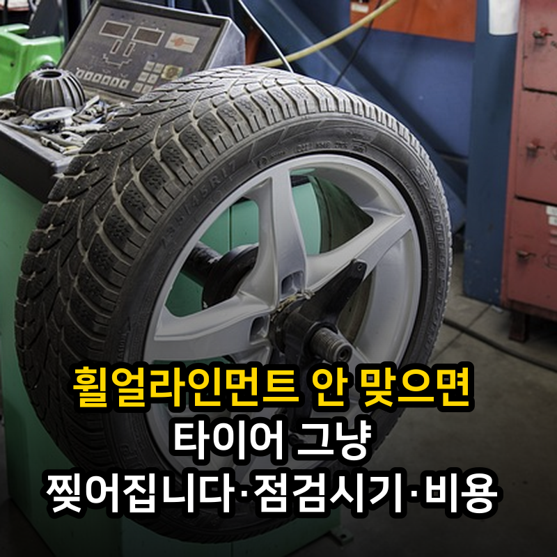 휠얼라인먼트 안 맞으면 타이어 그냥 찢어집니다·점검시기·비용