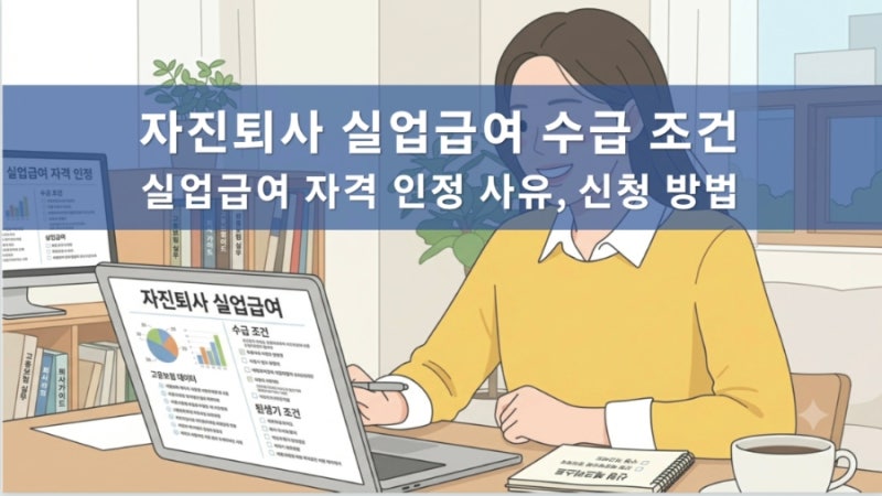 자진퇴사 실업급여 수급 조건, 실업급여 자격 인정 사유, 고용보험 이직확인서 발급 방법, 수....