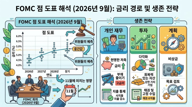 2026 미국 9월 FOMC 점도표 해석! 11월 금리 경로와 생존 전략은?