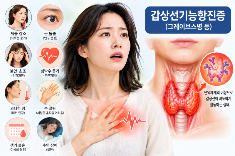 20대도 안심 못 하는 갑상선기능항진증, 증상, 원인, 치료와 음식까지 정리