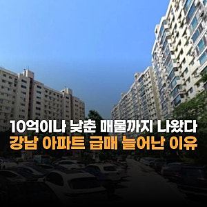 10억이나 낮춘 매물까지 나왔다, 강남 아파트 급매 늘어난 이유