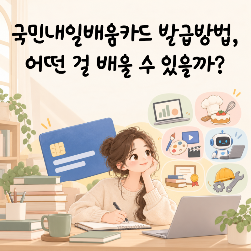 국민내일배움카드 발급방법, 어떤 걸 배울 수 있을까?