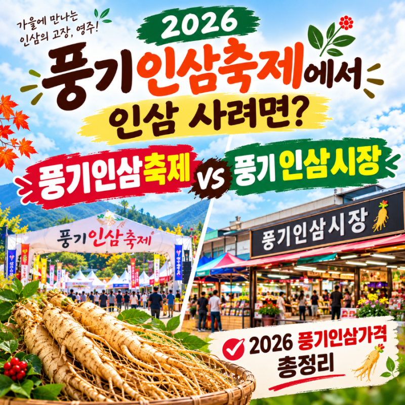 2026 풍기인삼축제에서 인삼 사려면?｜풍기인삼시장 6년근 수삼과 2026 풍기인삼가격 총정리