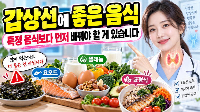 갑상선에 좋은 음식, 특정 음식보다 먼저 바꿔야 할 게 있습니다