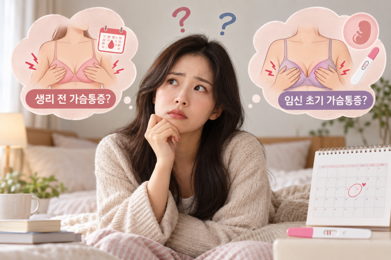 생리전 가슴통증 임신 초기증상, 저도 이렇게 헷갈렸어요