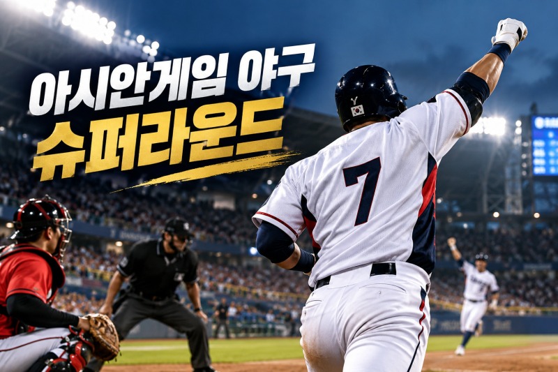 아시안게임 야구 슈퍼라운드 결승 경우의 수｜한일전 0-5 이후 중국전이 가를 결말 정리
